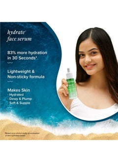 Aqualogica Hydrate+ Face Serum For Dewy & Plump Skin With Coconut Water & Hyaluronic Acid 30Ml  - Image 4