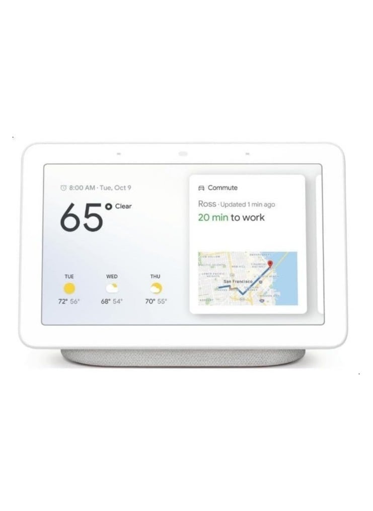 Google - Google Home Hub  Smart Home Controller Assistant- chalk - Image 1