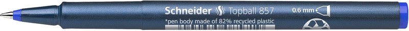 Schneider Topball 857 Rollerball 0.6mm, Box of 10, Blue (8573) - Image 4