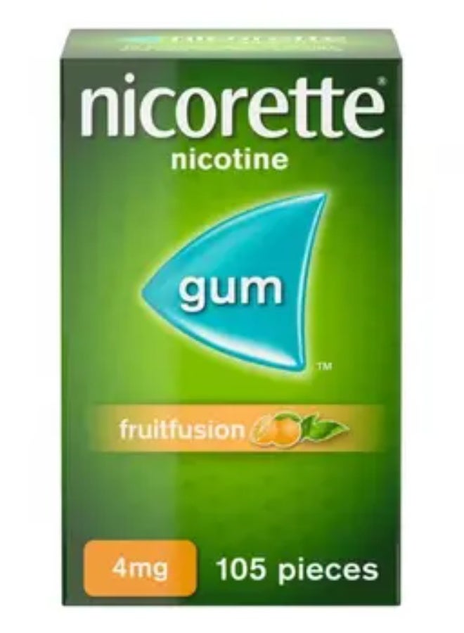 نيكوريت علكة نيكوتين 4 مجم بنكهة الفواكه - عبوة 105 قطعة