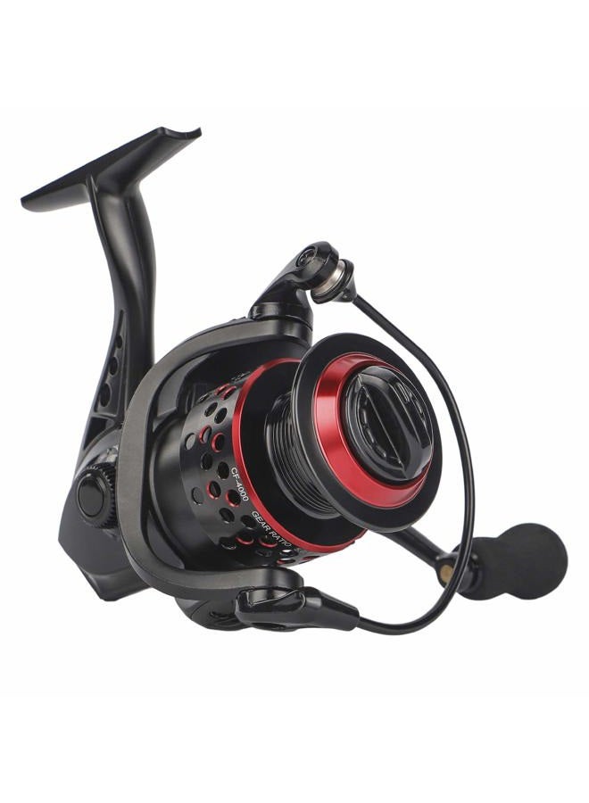 Dorisea Fishing Reel 7+1 Stainless Steel BB Ultra Smooth Aluminum Spinning Fishing Reel,Lightweight Spinning Reel for Freshwater Saltwater Fishing, Come with 109 yds Braided Line (CF2000) - Image 1