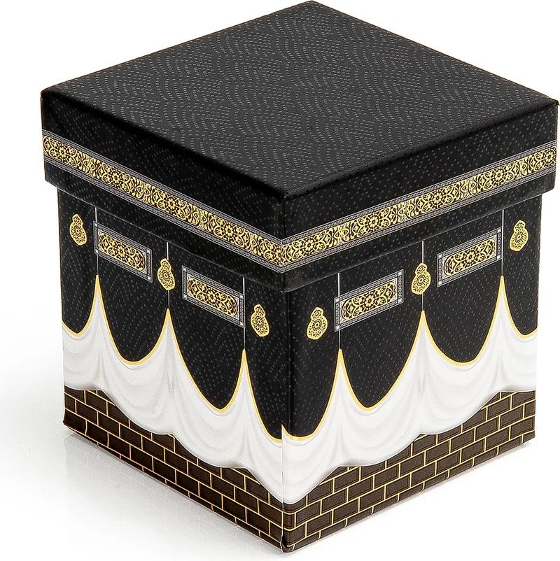 İhvan Ihvan Kaaba Patterned Gift Mevlüt Set with Prayer Mat in a Special Box, Black