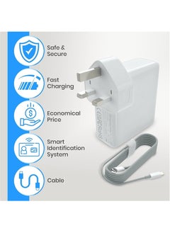 MMG 96W Type C Macbook Pro-Air Fast Replacement Charger, Power Adapter works with 13, 14, 15, 16 Inch 2016/17/18/19/20 Model Laptops, Tabs & Smartphones, Thunderbolt Charger with USB C Cable, iPhone 15  - Image 2