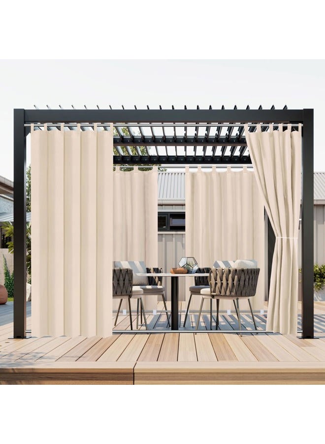 OutdoorLines Waterproof Outdoor Curtains for Patio - Windproof Tab Top Gazebo Curtain Panels - Privacy Sun Blocking Outside Curtain Set for Porch, Pergola and Cabana 54 x 96 inch, Teal, 2 Panels - Image 2