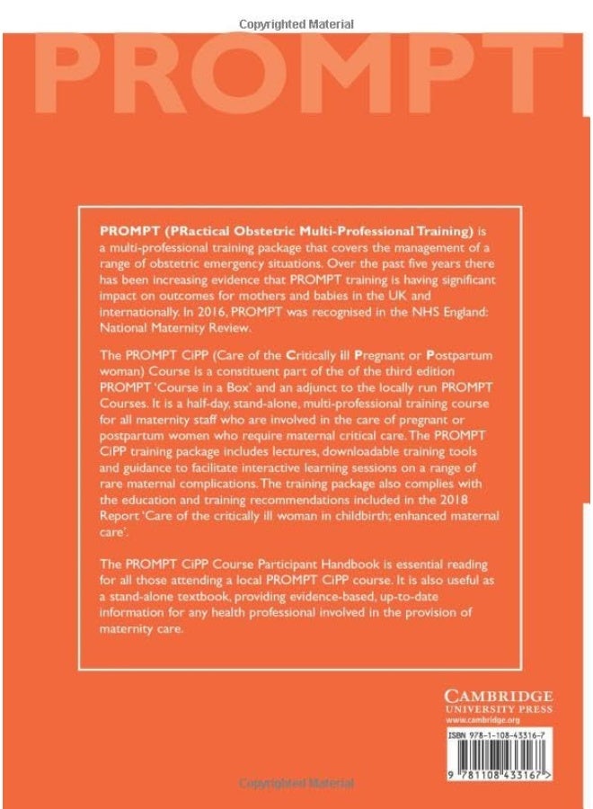 Promptcipp Course Participants Handbook Care Of The Critically Ill Pregnant Or Postpartum Woman  - Image 2