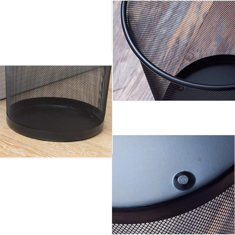 SHOWAY Waste Basket Trash Can Metal Wire Circular Mesh Bin Lightweight and Stylish Ideal Garbage Trash Can for Home & Office Waste (Random Color) - Image 5