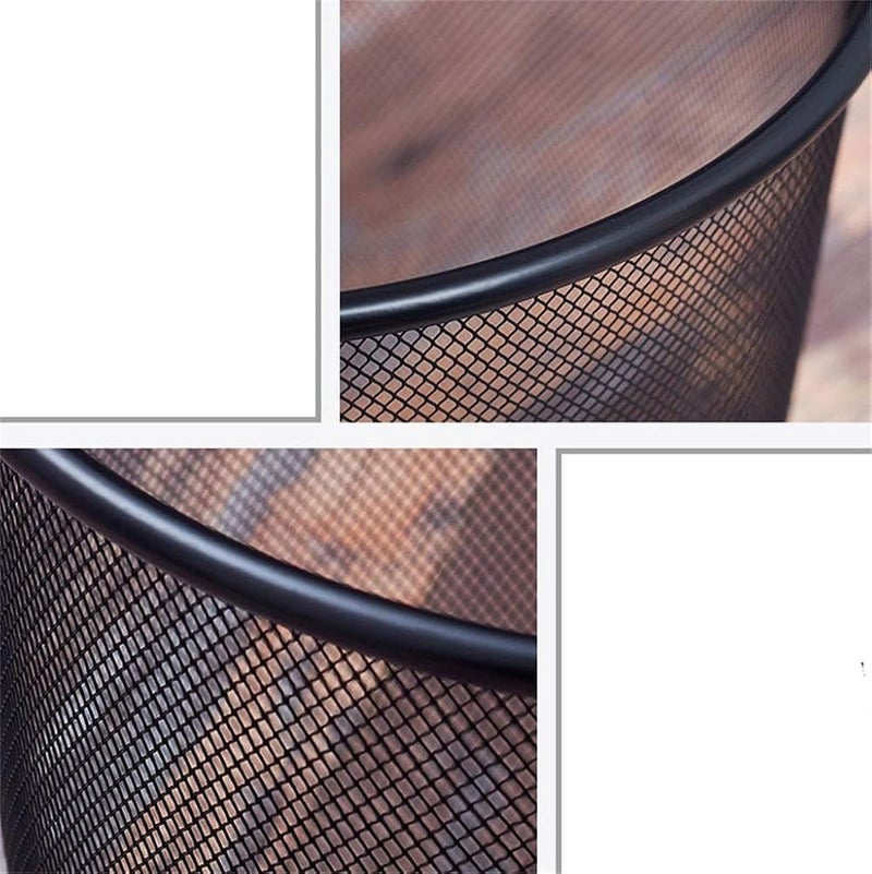 SHOWAY Waste Basket Trash Can Metal Wire Circular Mesh Bin Lightweight and Stylish Ideal Garbage Trash Can for Home & Office Waste (Random Color) - Image 4