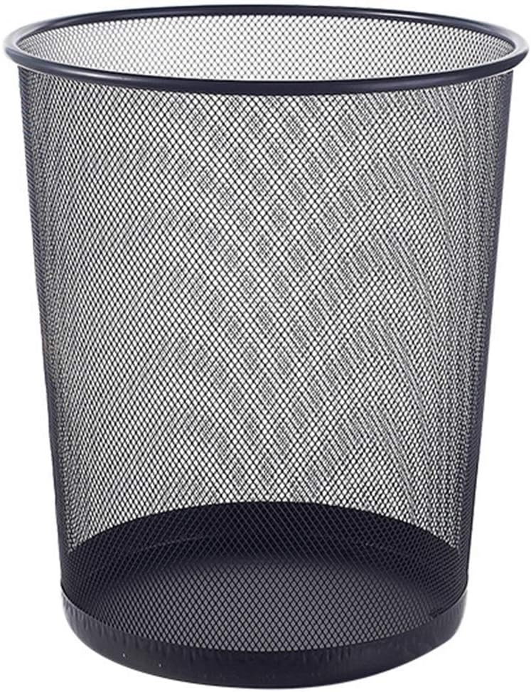 SHOWAY Waste Basket Trash Can Metal Wire Circular Mesh Bin Lightweight and Stylish Ideal Garbage Trash Can for Home & Office Waste (Random Color) - Image 1