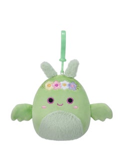 Squishmallows دبدوب صغير بحجم 3.5 بوصة للربط توفي لون النعناع العثة مع تاج الزهور وبطنه الفuzzy مرخص رسميًا لعبة كيللي توي ملونة هدية ناعمة للأطفال البنات والأولاد قابلة للغسيل لعبة ملساء متعددة الألوان لجميع الأعمار  - Image 5