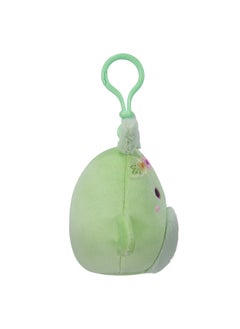 Squishmallows دبدوب صغير بحجم 3.5 بوصة للربط توفي لون النعناع العثة مع تاج الزهور وبطنه الفuzzy مرخص رسميًا لعبة كيللي توي ملونة هدية ناعمة للأطفال البنات والأولاد قابلة للغسيل لعبة ملساء متعددة الألوان لجميع الأعمار  - Image 3