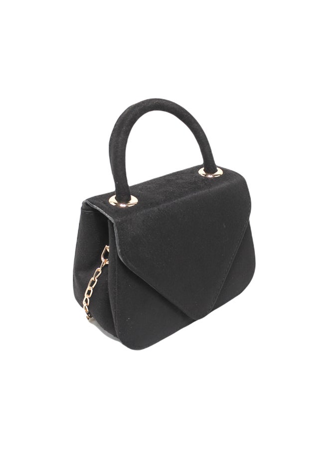 Glitter Women Bag with Cross hand - Black - Image 1