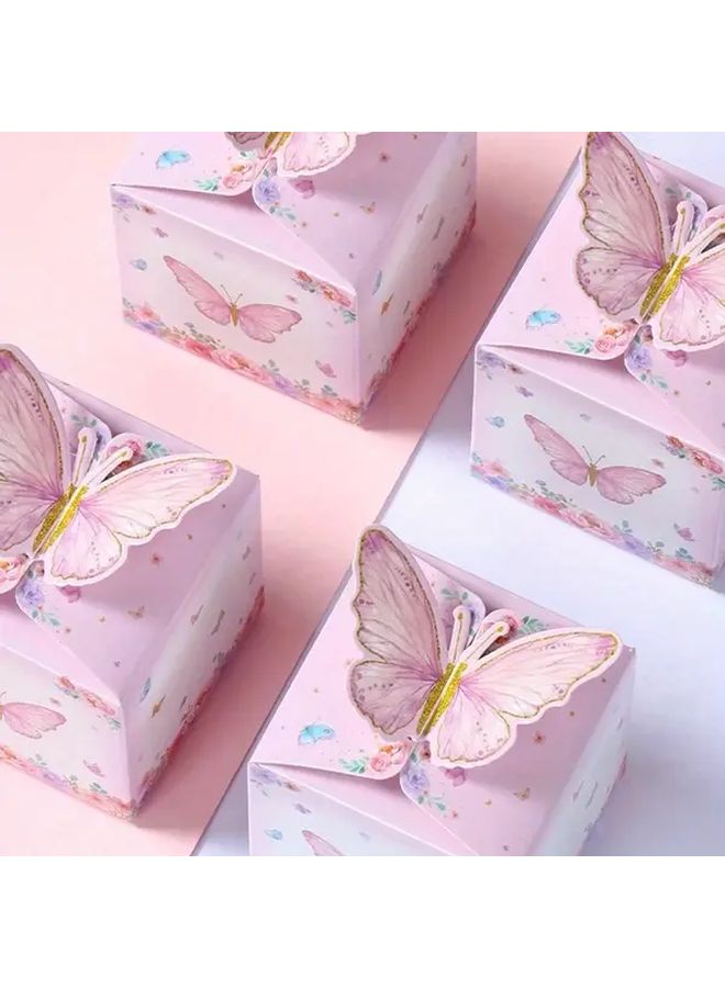 Pink Butterfly Mini Gift Box Floral Design For Baby Showers Birthdays Weddings - Image 2