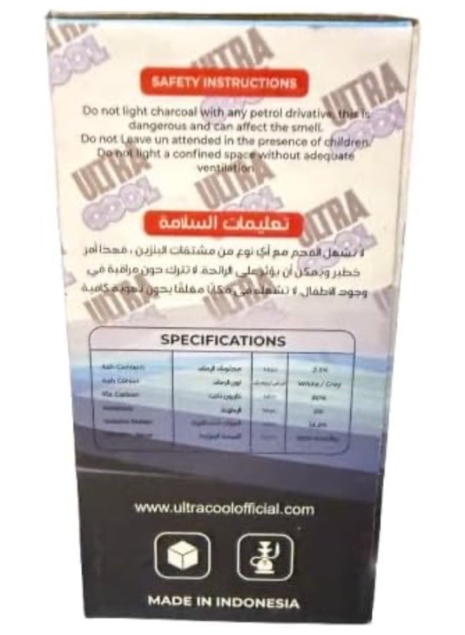 فحم جوز الهند قشرة فحم فائق البرودة للبخور 72 مكعب - 1 كجم - Image 3