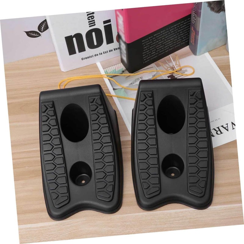 Gatuida 2pcs Rubber Wheel Chocks Heavy-Duty Anti-Slip Car Wheel Stopper for Trailers Rvs and Campers Durable Black Skid Pads with Fit - Image 3