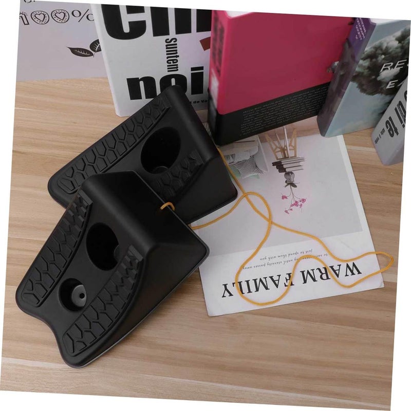 Gatuida 2pcs Rubber Wheel Chocks Heavy-Duty Anti-Slip Car Wheel Stopper for Trailers Rvs and Campers Durable Black Skid Pads with Fit - Image 4