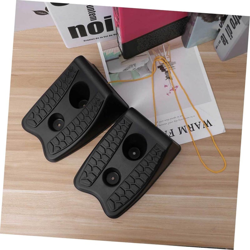 Gatuida 2pcs Rubber Wheel Chocks Heavy-Duty Anti-Slip Car Wheel Stopper for Trailers Rvs and Campers Durable Black Skid Pads with Fit - Image 5