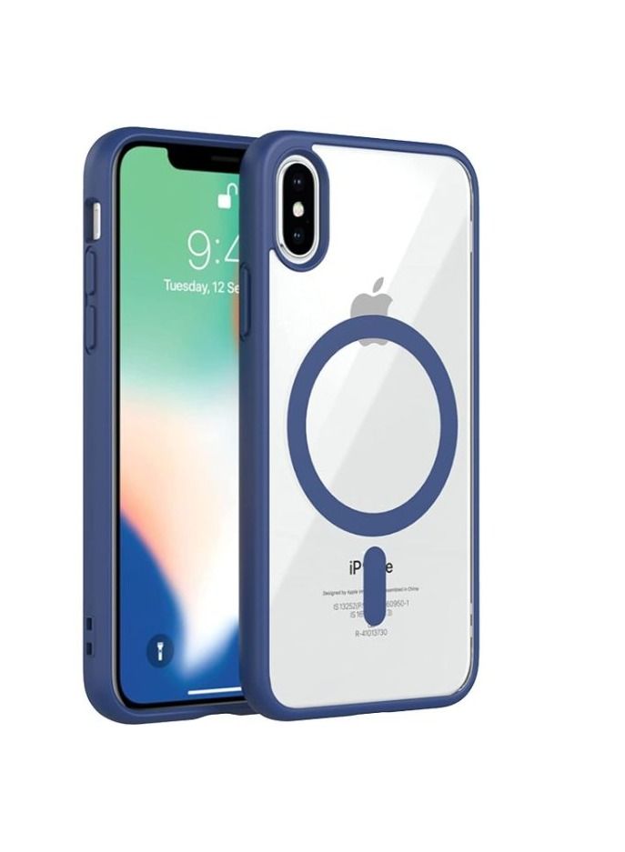 Magsafe Back Cover for iPhone xs max Blue  - Image 1