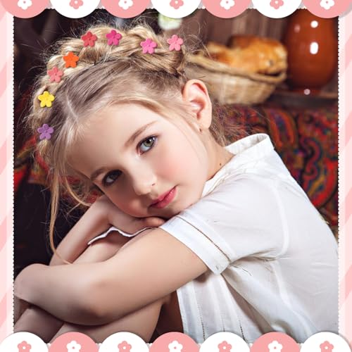 ProSuites 112 Pcs Baby Hair Clips 28 Color Mini Flower and Butterfly Clips for Girls Toddlers Small Claw Clips With Organizer Box Cute Hair Accessories - Image 3