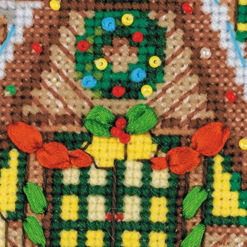 Riolis Winter Cabin Counted Cross-Stitch Kit - Image 3