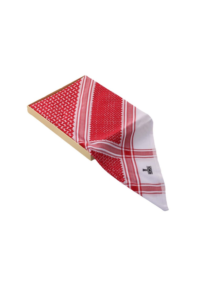 REMOX Classic Red Honeycomb Shemagh - Image 1