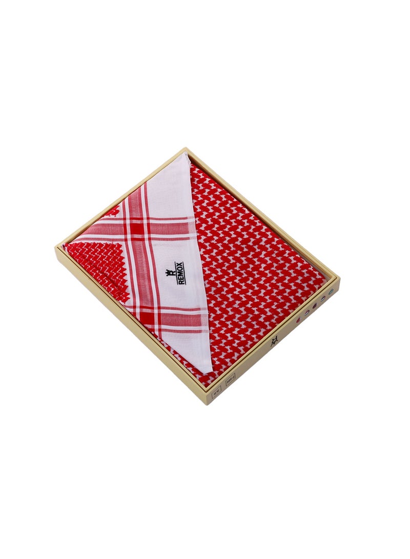 REMOX Classic Red Honeycomb Shemagh - Image 4