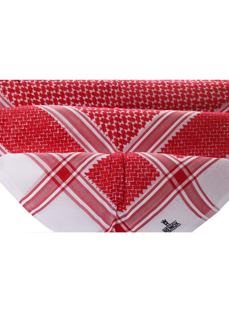 REMOX Classic Red Honeycomb Shemagh - Image 2