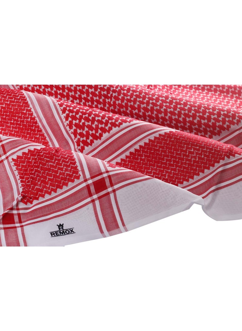 REMOX Classic Red Honeycomb Shemagh - Image 5
