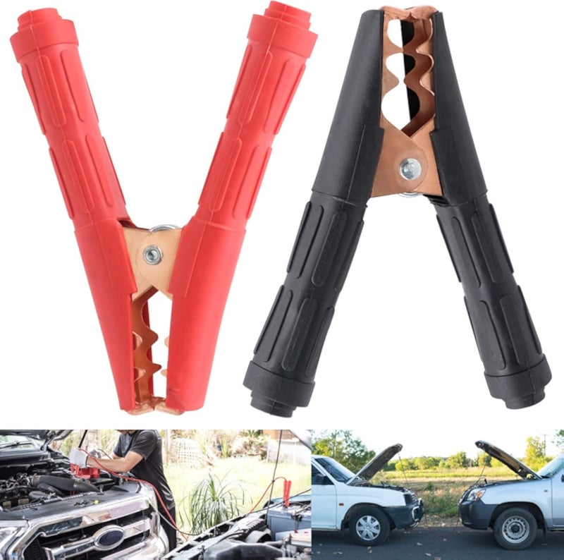 2 x Copper Alligator Clips for Car Battery Chargers Heavy Duty Battery Can Be Connected for Jump Starter Cables Clips