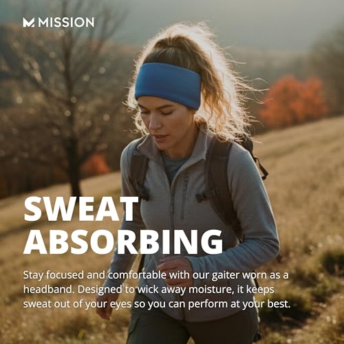 MISSION Cooling Multi-Use Neck Gaiter Face Mask, UPF 50, Breathable Lightweight Fabric, Cools Up to 2 Hours (Safety Yellow) - Image 5