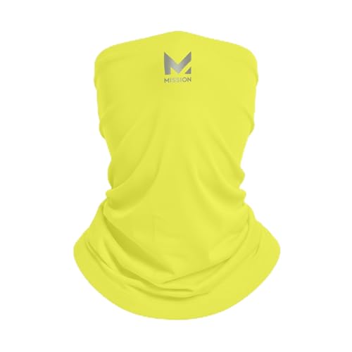 MISSION Cooling Multi-Use Neck Gaiter Face Mask, UPF 50, Breathable Lightweight Fabric, Cools Up to 2 Hours (Safety Yellow) - Image 1