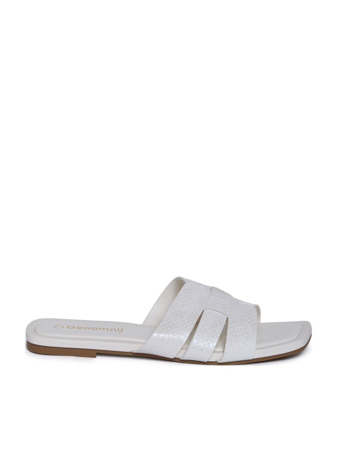 Geoomnii Flat Sandals for Women – Comfortable Slip-On Casual Summer Sandals for Daily Wear, Walking & Travel - Image 1