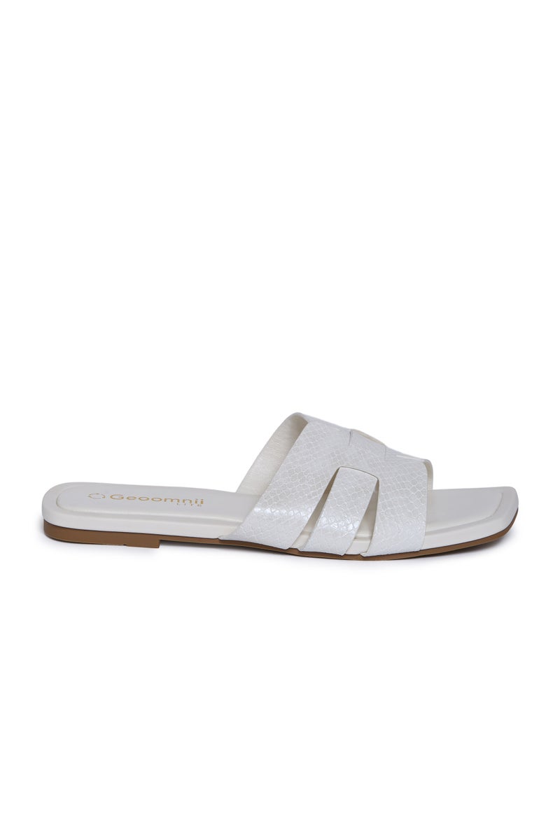 Geoomnii Flat Sandals for Women – Comfortable Slip-On Casual Summer Sandals for Daily Wear, Walking & Travel - Image 2