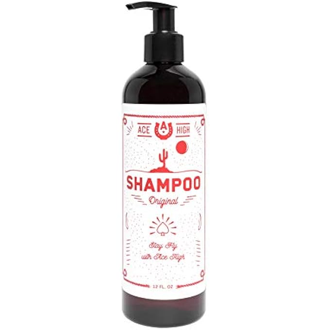 ace high MEN'S SHAMPOO, SUPER CLEANSING AND NON-DRYING, PROMOTES SCALP HEALTH, SMALL BATCH, SULFATE FREE,12OZ - Image 1