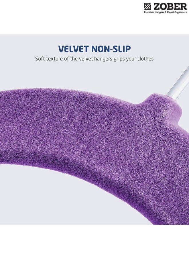 20 Pack Premium Velvet Skirt Hangers with metal clips