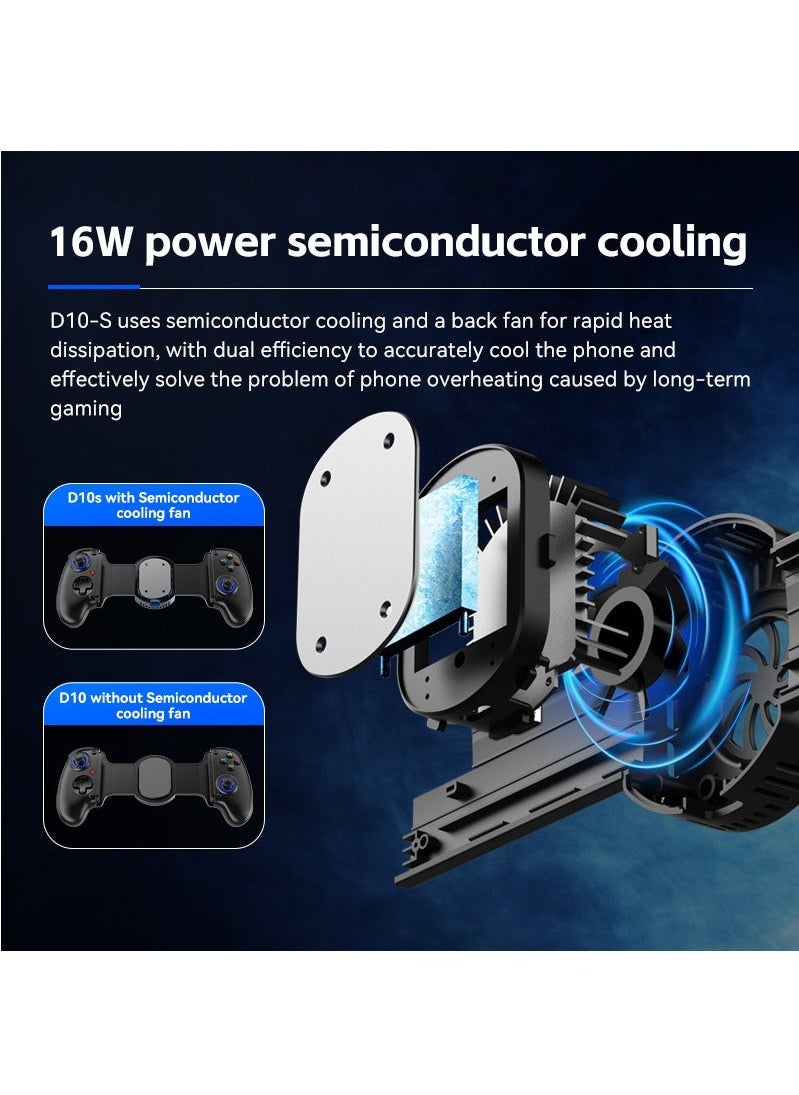 Generic - Extendable Cooling Gaming Controller Delta for PS4, Android, iOS, Tablets, Switch, Xbox Streaming Controller (Black) - Image 1