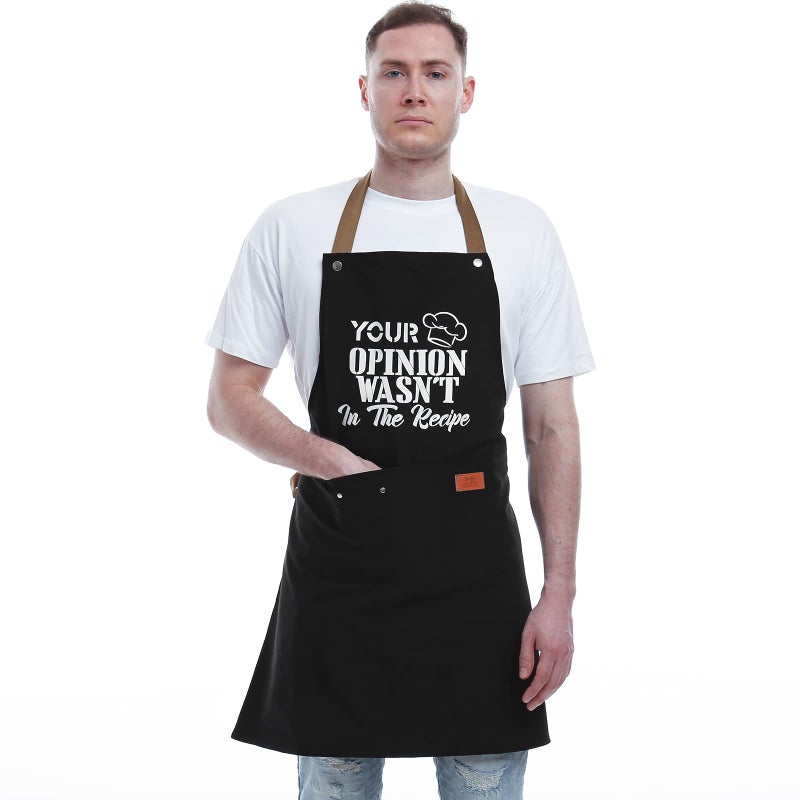 REHAVE Gifts For Men  Women  Father 's Day Gifts  Gifts for Dad  Husband  Boyfriend  Brother  Mom  Wife  Girlfriend  Unique Birthday Gifts  Humor Apron for friends Bff  Kitchen Chef Aprons Baking Gifts - Image 4
