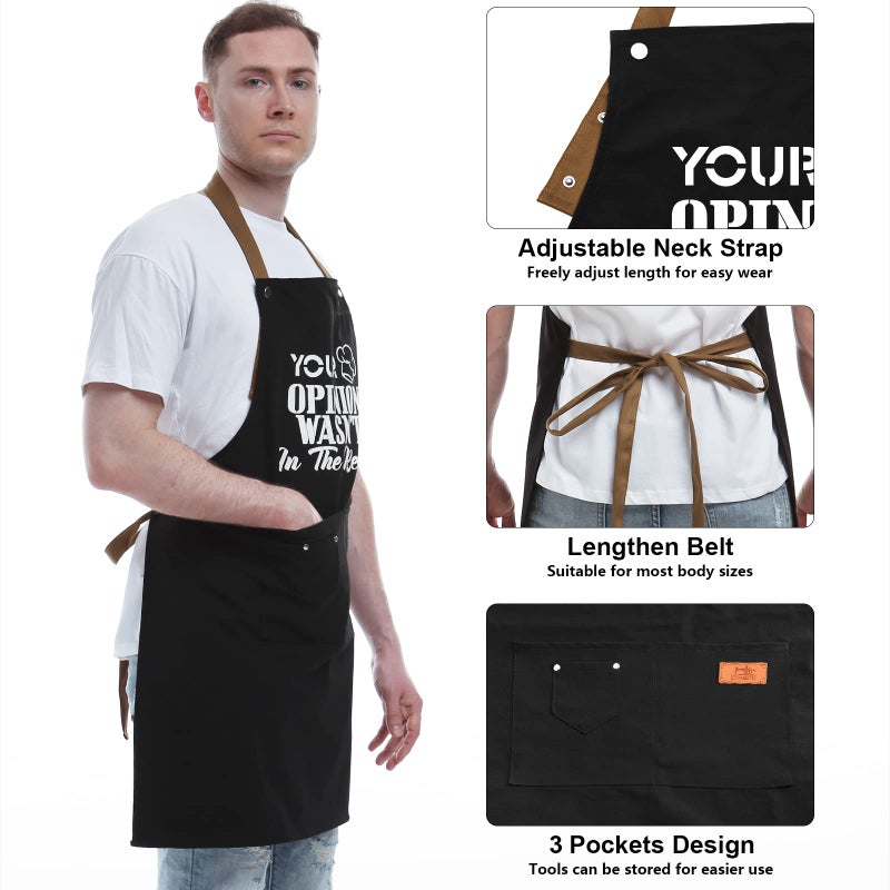 REHAVE Gifts For Men  Women  Father 's Day Gifts  Gifts for Dad  Husband  Boyfriend  Brother  Mom  Wife  Girlfriend  Unique Birthday Gifts  Humor Apron for friends Bff  Kitchen Chef Aprons Baking Gifts - Image 3