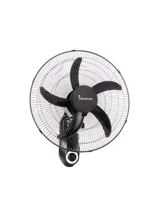 iHome - iHome wall fan 18 inches 5 blades black - Image 1