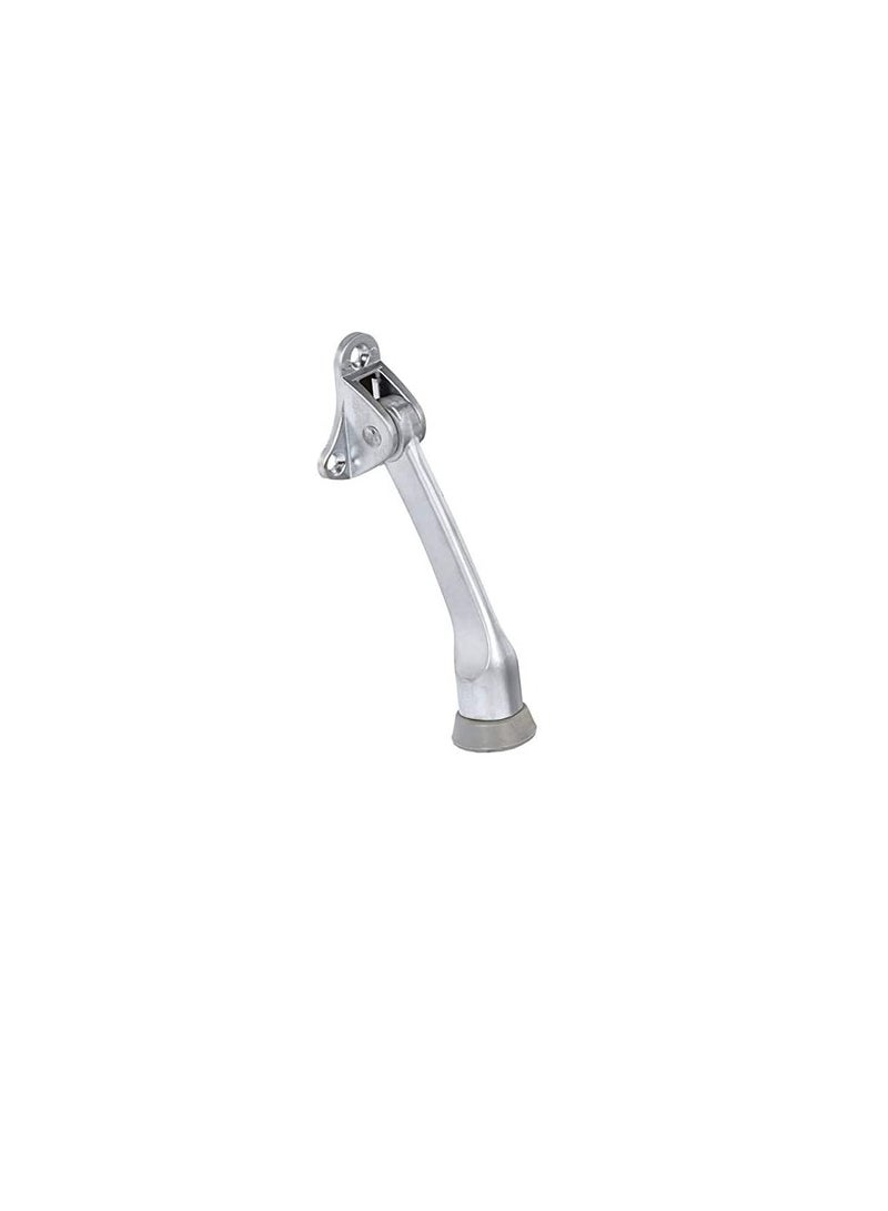 Foldable Stainless Steel Heavy Duty Door Stopper Soft Rubber Foot Door Retainer (DS079)  - Image 1