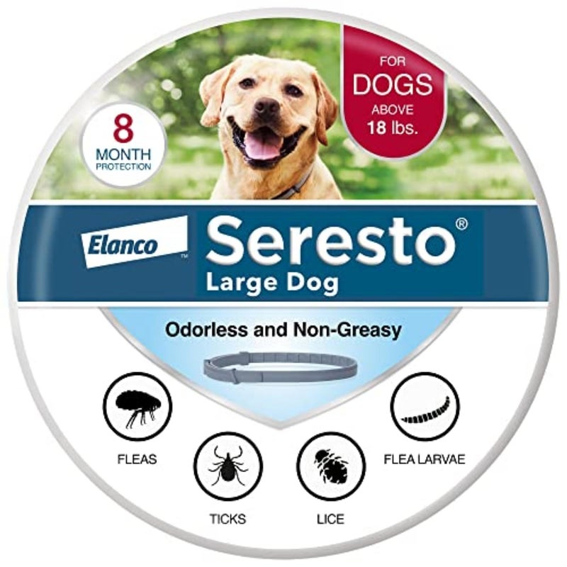 Seresto Large Dog Vet-Recommended Flea & Tick Treatment & Prevention Collar for Dogs Over 18 lbs. | 8 Months Protection - Image 1