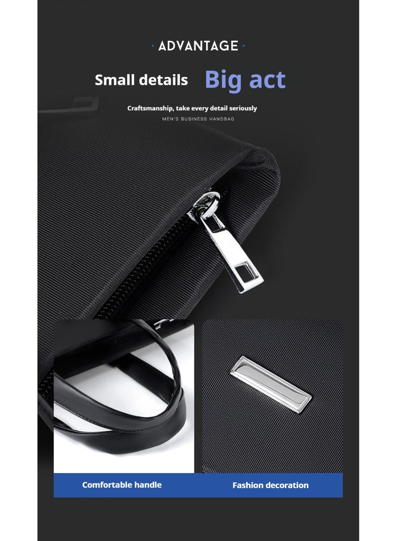 Men's computer bag 14 inches, large capacity handbag, business briefcase - Image 4