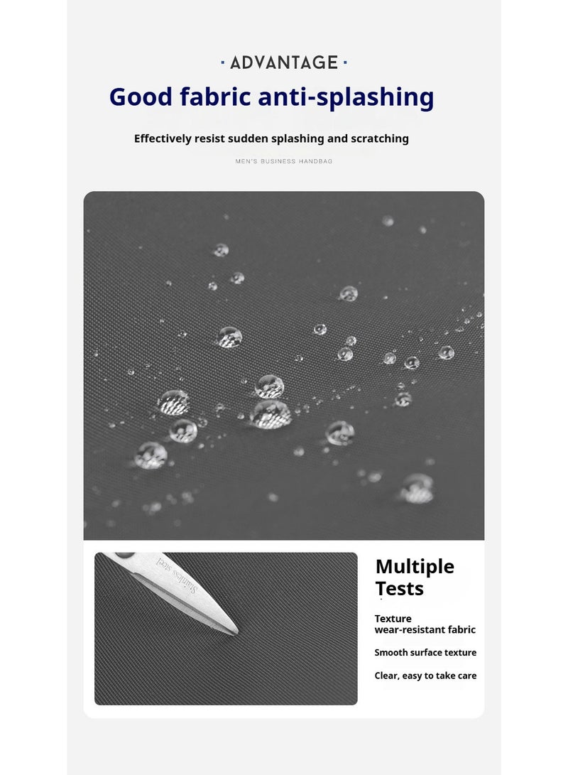 Men's computer bag 14 inches, large capacity handbag, business briefcase - Image 5