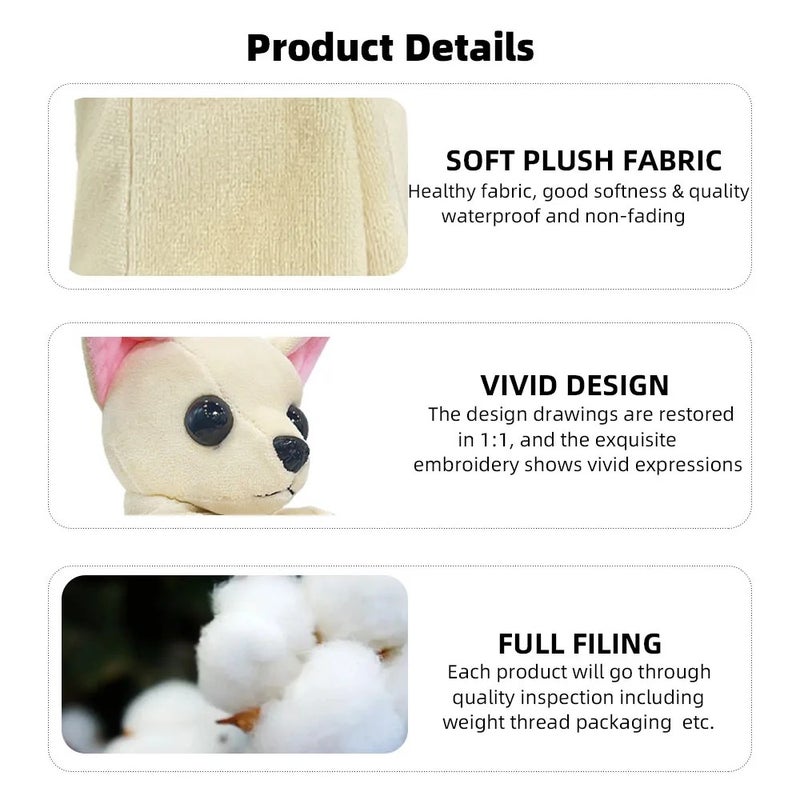Y&D Hot Sale Cute Dog Plush Pencil Pouch & Makeup Brush Case – Soft Fluffy Stuffed Animal Toy Cosmetic Bag for Women, Perfect Gift for Girls and Teens - Image 5
