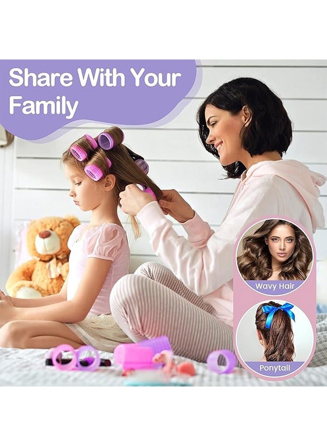 BONITO 37-Piece Curling Iron Roller Set with Metal Clips for Long Medium Short Thick Thin Hair Bangs Curls (purple) - Image 5