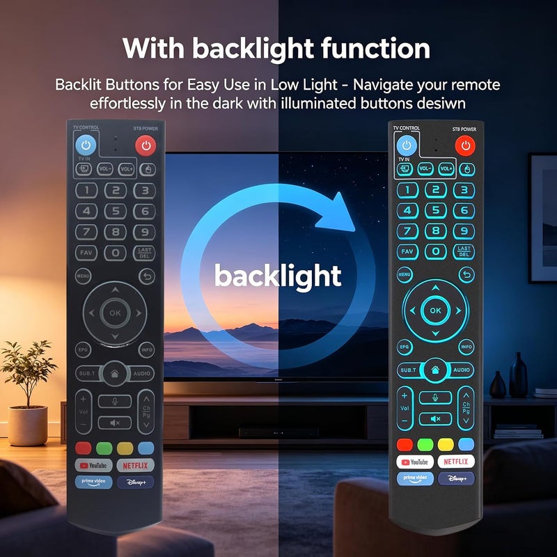ARCSTILL New Backlight V5 Pro Voice Remote Control Compatible with vSeeBox V5/ V3/ V2/ V1 Pro, V3 Plus, V1 Max/Elite - Image 4
