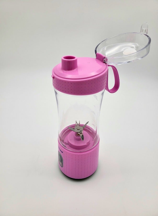 NORTH PLUS ProMix410 Portable Blender for Smoothies & Shakes, USB Rechargeable, 6 Blades, BPA-Free, Travel-Friendly, Compact Design, Ideal for Gym, Home & Office (Pink)) - Image 3