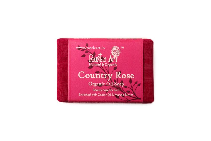Rustic Art Organic Country Rose Soap  Coldprocessed  Oil Control  Deep Cleansing  For Women  Men  100g Pack of 2 - Image 3