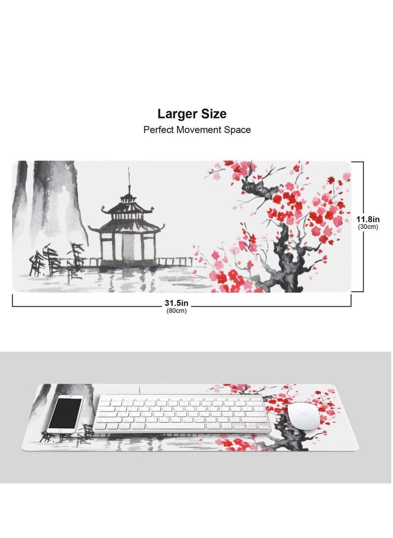 Milatech - Milatech Large Mouse Pad,Gaming Mouse Pad,800x300,Slip Rubber Base,Water Resist Keyboard Pad,mouse pads,with Stitched Edges,Desk Pad for Office and Home. - Image 1