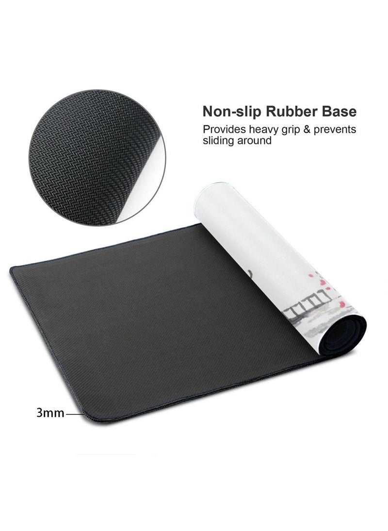 Milatech - Milatech Large Mouse Pad,Gaming Mouse Pad,800x300,Slip Rubber Base,Water Resist Keyboard Pad,mouse pads,with Stitched Edges,Desk Pad for Office and Home. - Image 1