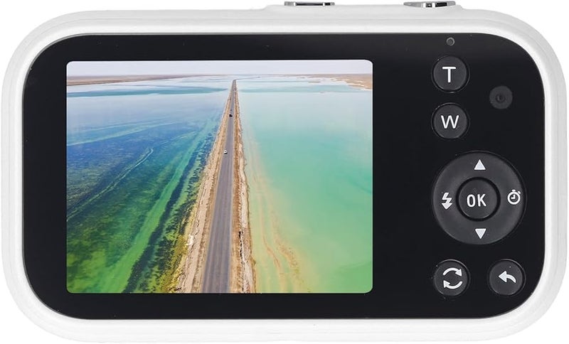 White Digital Camera 16X Zoom Vlogging Compact Travel Video Camera For Kids Teens Adults - Image 2